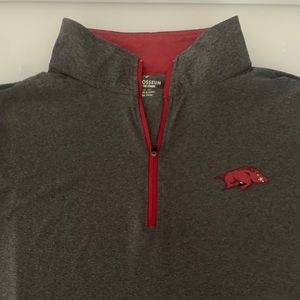 Arkansas Razorbacks Gray Quarter-zip
